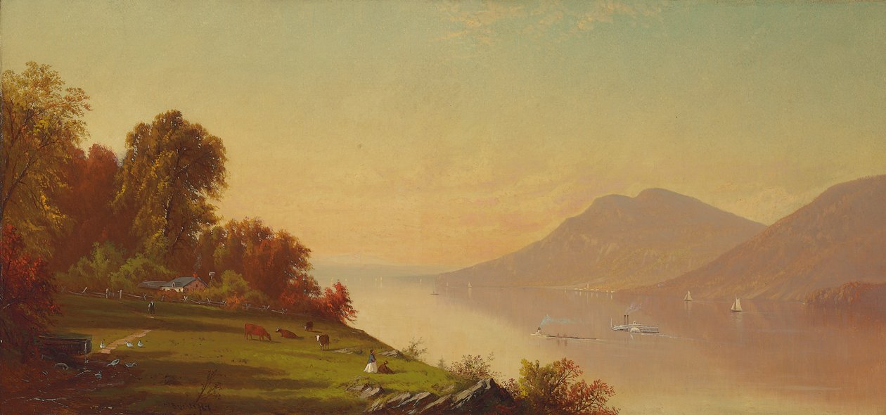 Tarde no Hudson, 1867 de Alfred Thompson Bricher