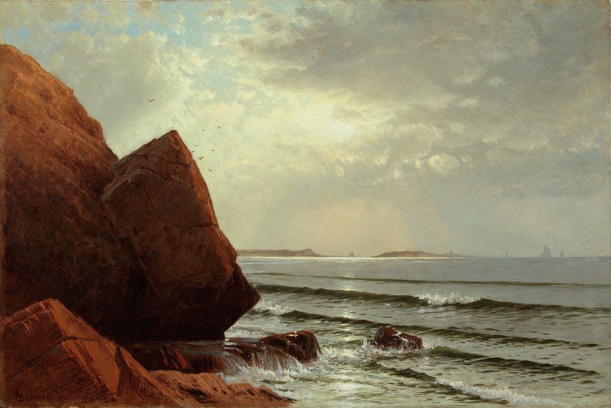Manhã, Cape Ann 1875 (Óleo sobre tela) de Alfred Thompson Bricher