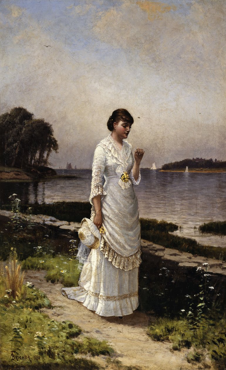 O anel de noivado, 1880 de Alfred Thompson Bricher