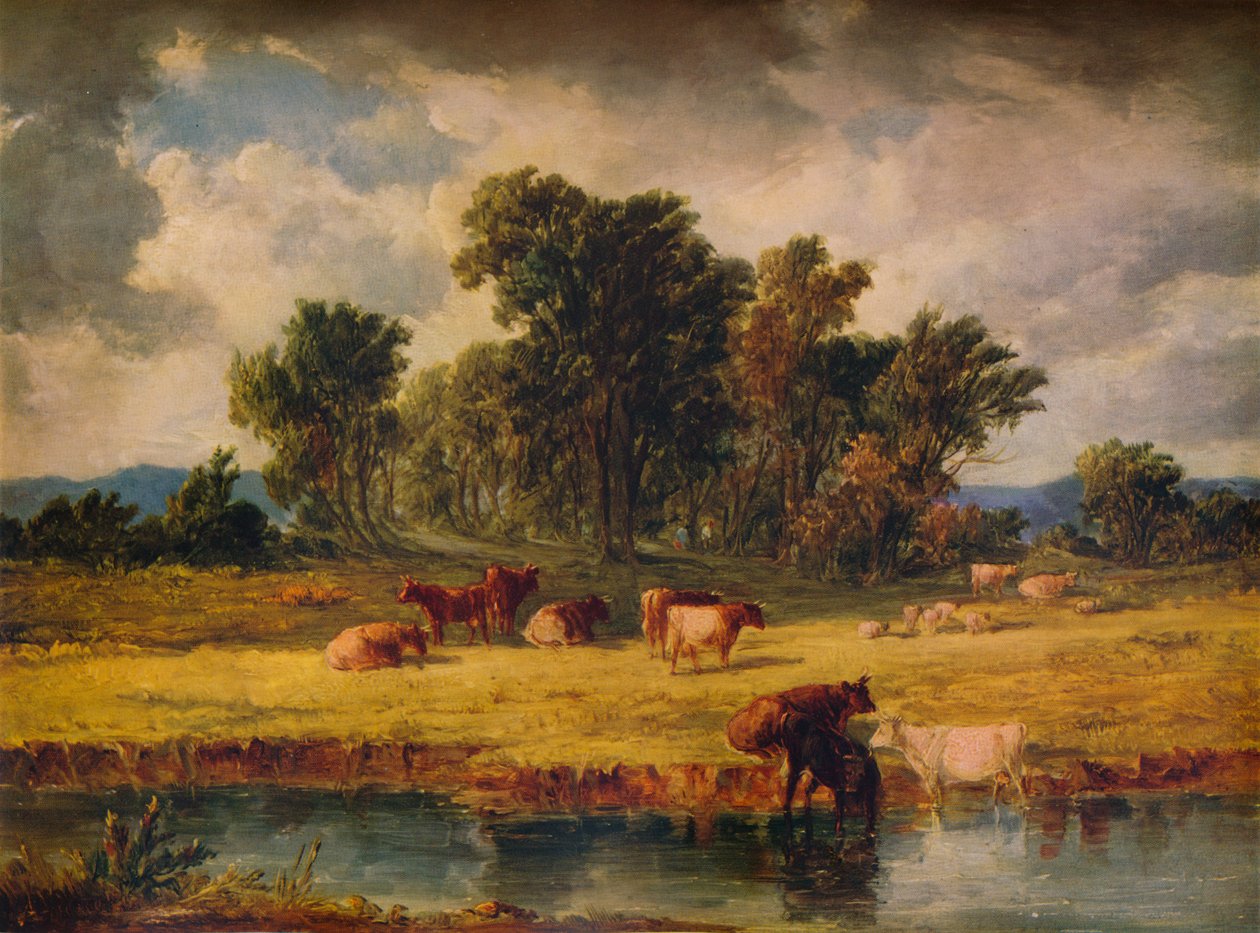 Bancos da inveja, perto de Rhuddlan, 1852, 1938 de Alfred Vickers