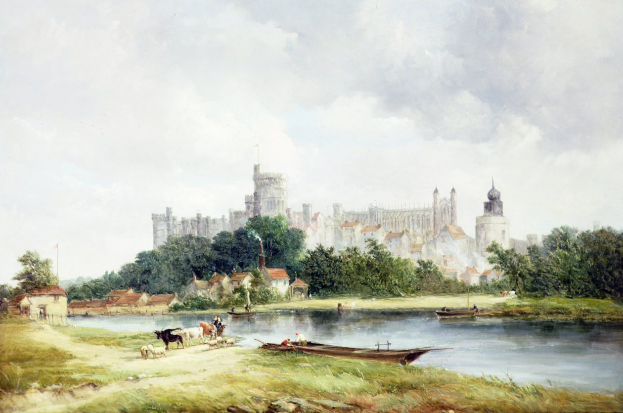 Castelo de Windsor dos Brocas Meadows de Alfred Vickers