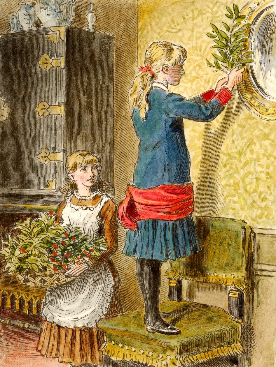Decoração para o Natal, pub. 1854. de Alfred W Cooper