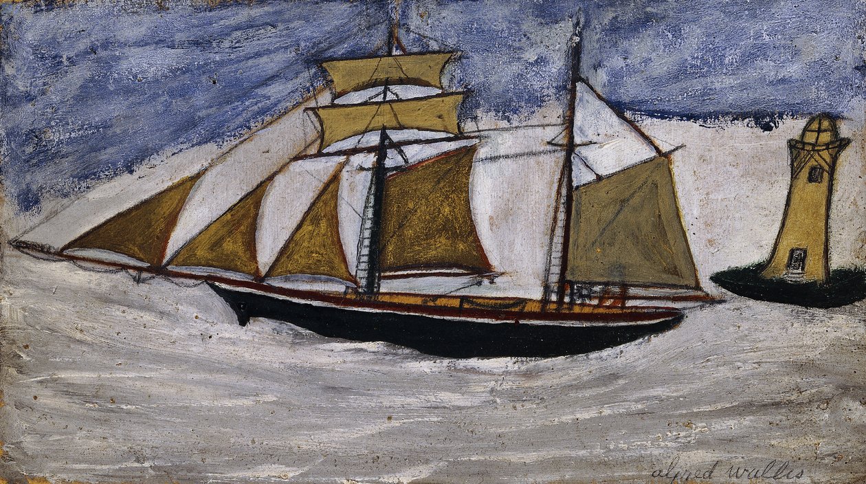 Barco e Farol de Alfred Wallis