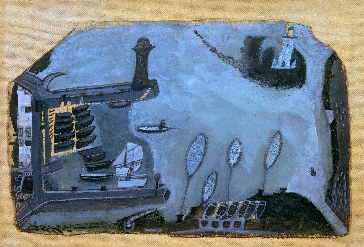 &39;Este é o Sain Fishery que costumava ser&39;: St. Ives Harbour e Godrevy Lighthouse de Alfred Wallis
