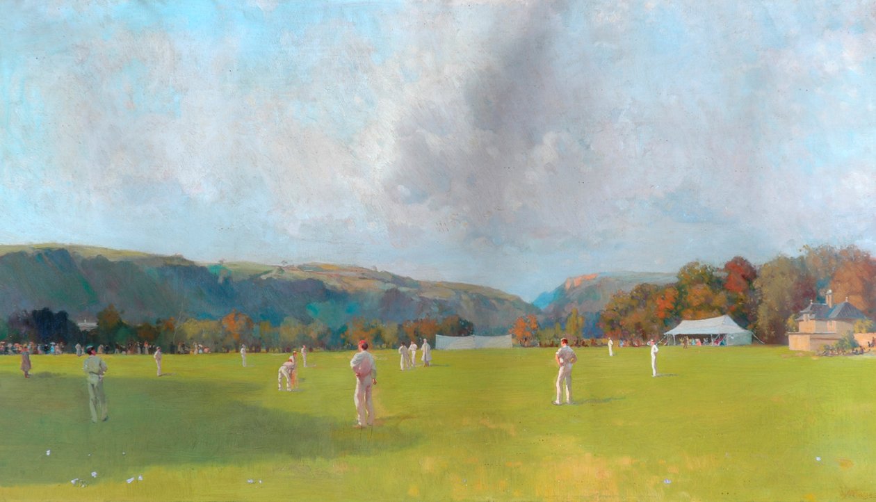 Jogo de críquete, Centre Vale de Alfred Walter Bayes
