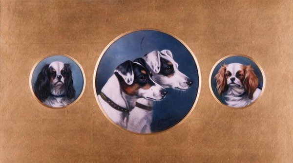 Fox Terriers e o Rei Charles Spaniels de Alfred Wheeler