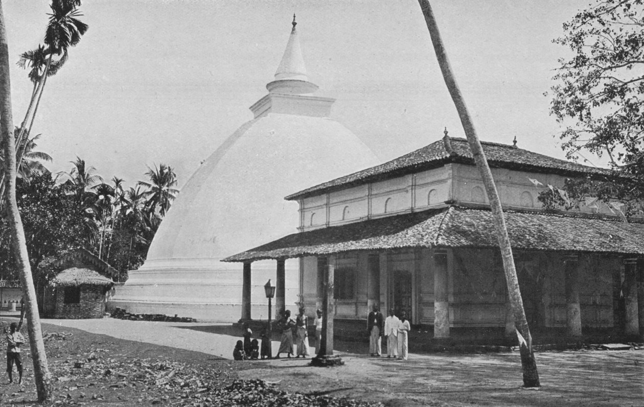 Templo Kelaniya e Dagoba, c1890, 1910 de Alfred William Amandus Plate