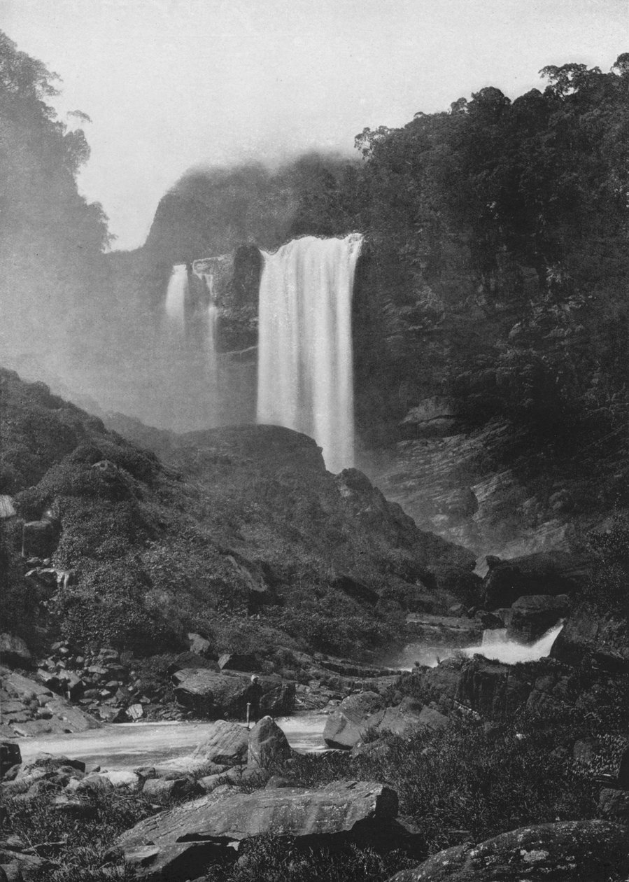 Cataratas do Laxapana, c1890, 1910 de Alfred William Amandus Plate
