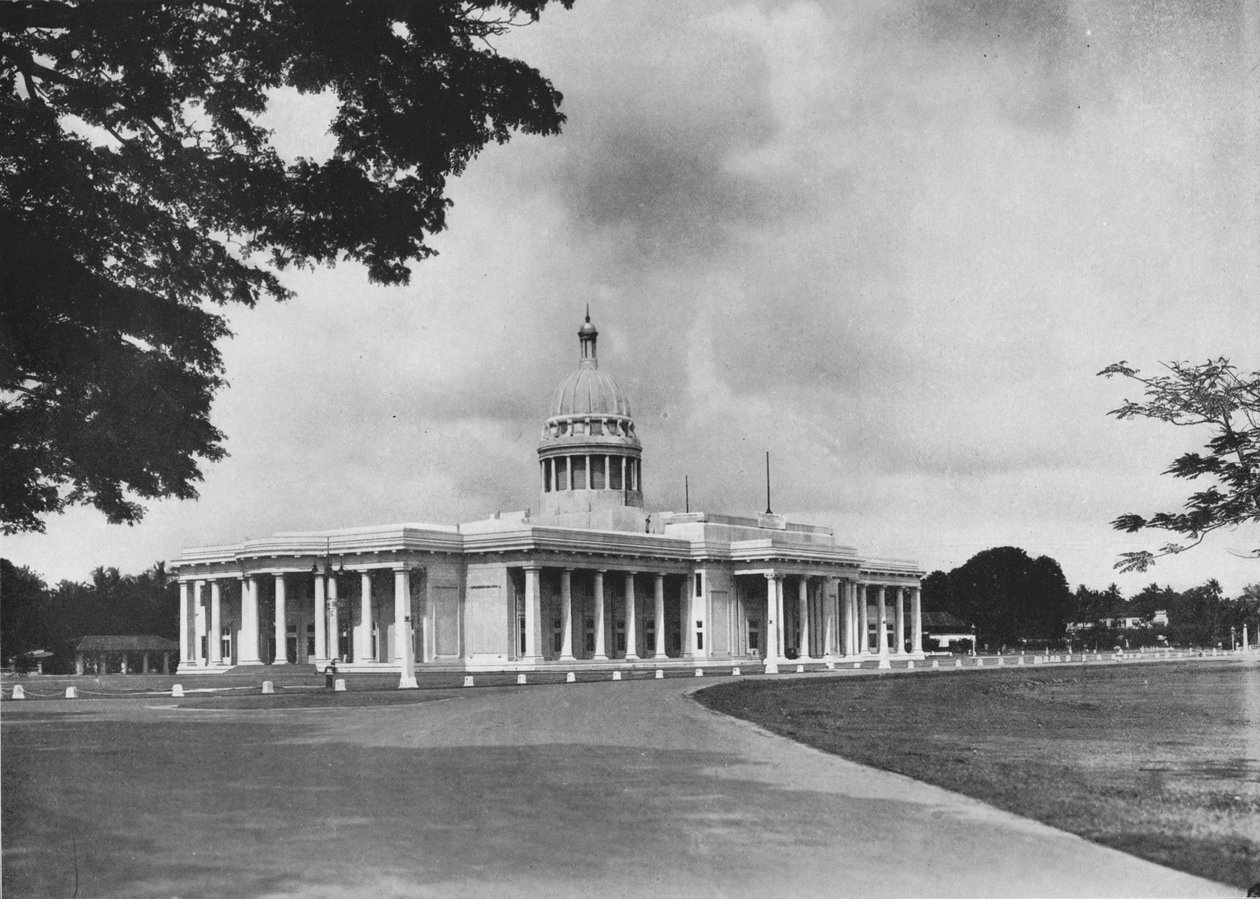 Nova Câmara Municipal, Colombo, Ceilão, c1890, 1910 de Alfred William Amandus Plate