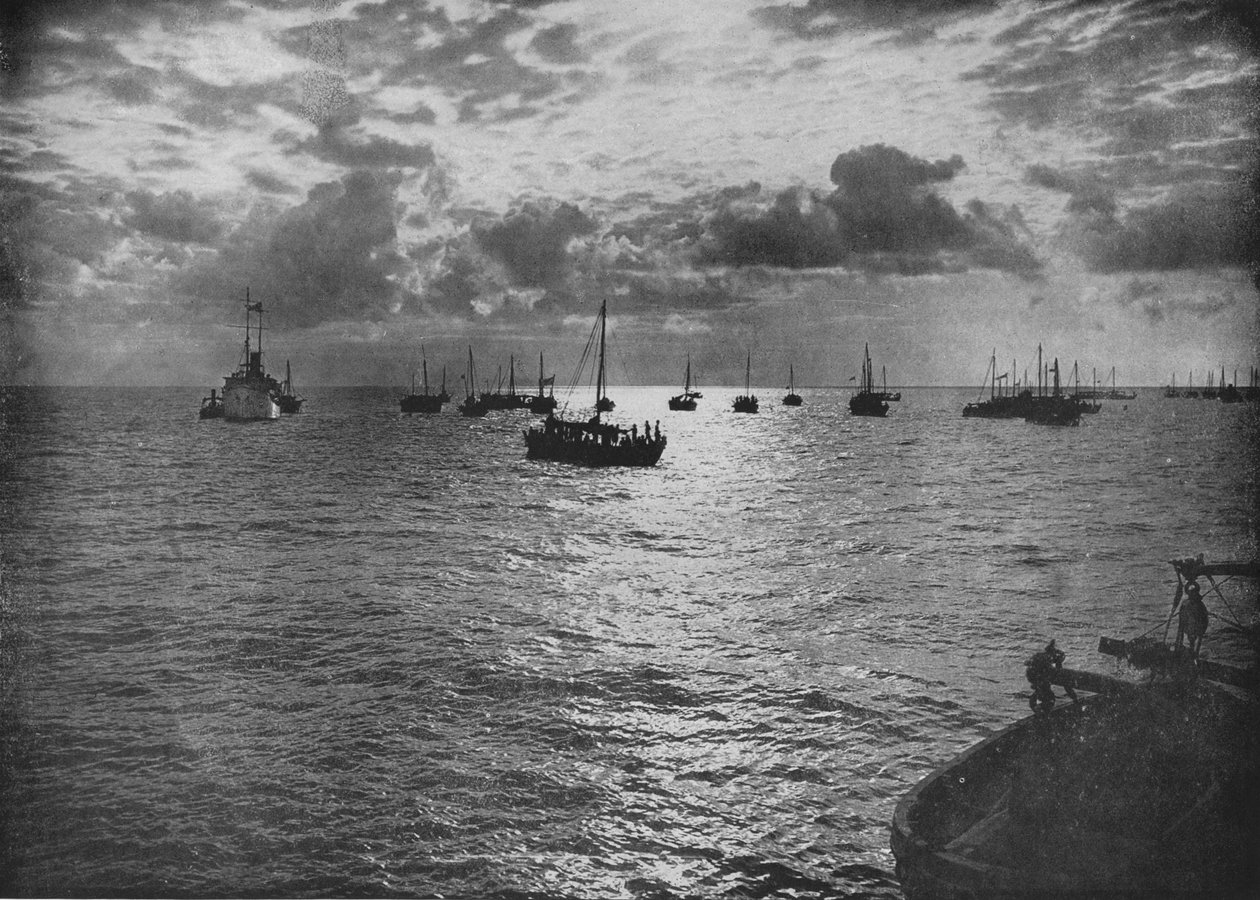 Pôr do sol nos bancos de pérolas, Marrichikaddi, c1890, 1910 de Alfred William Amandus Plate