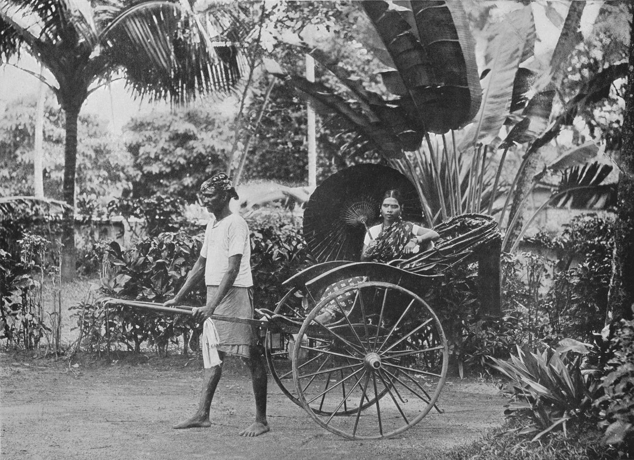 Mulher tâmil em riquixá, c1890, 1910 de Alfred William Amandus Plate