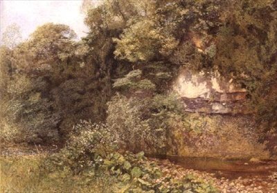 Uma Piscina Debaixo das Rochas de Alfred William Hunt