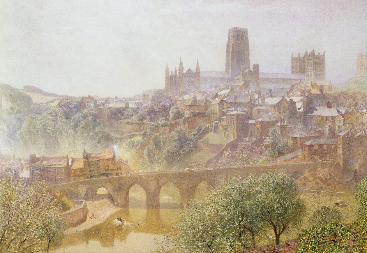 Elvet Bridge, Durham, 1876 de Alfred William Hunt