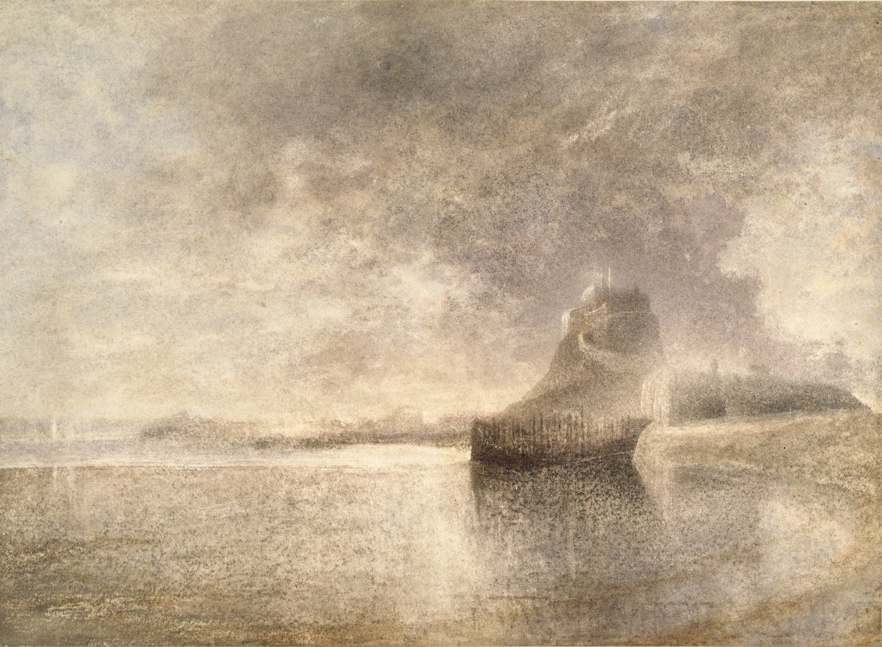 Castelo da Ilha Sagrada, Northumbria, c1882-3 de Alfred William Hunt