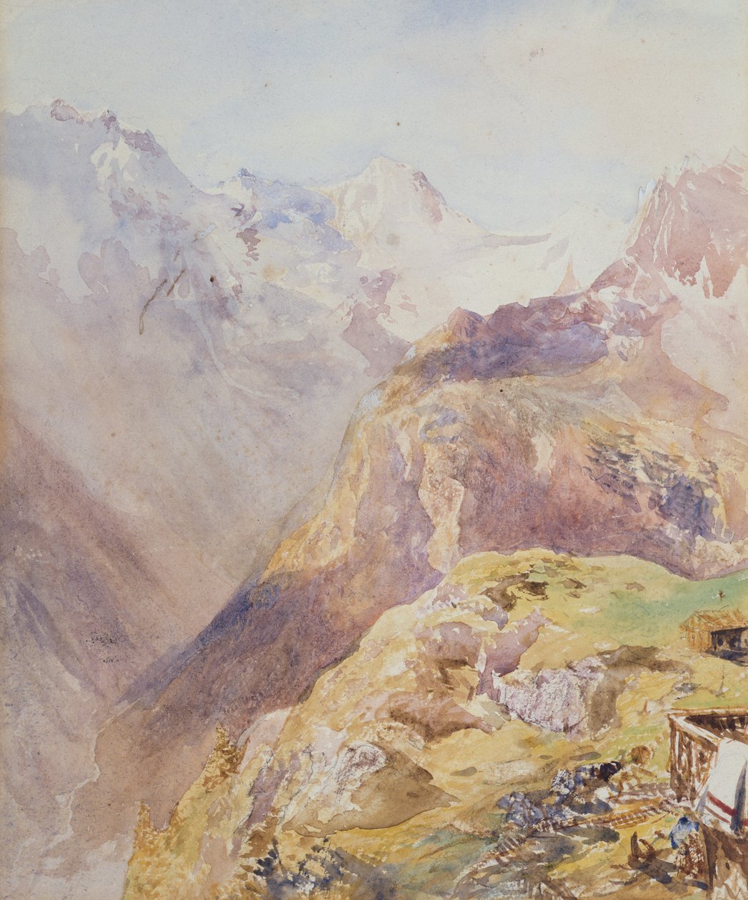 Vale de Lauterbrunnen a partir de Murren de Alfred William Hunt