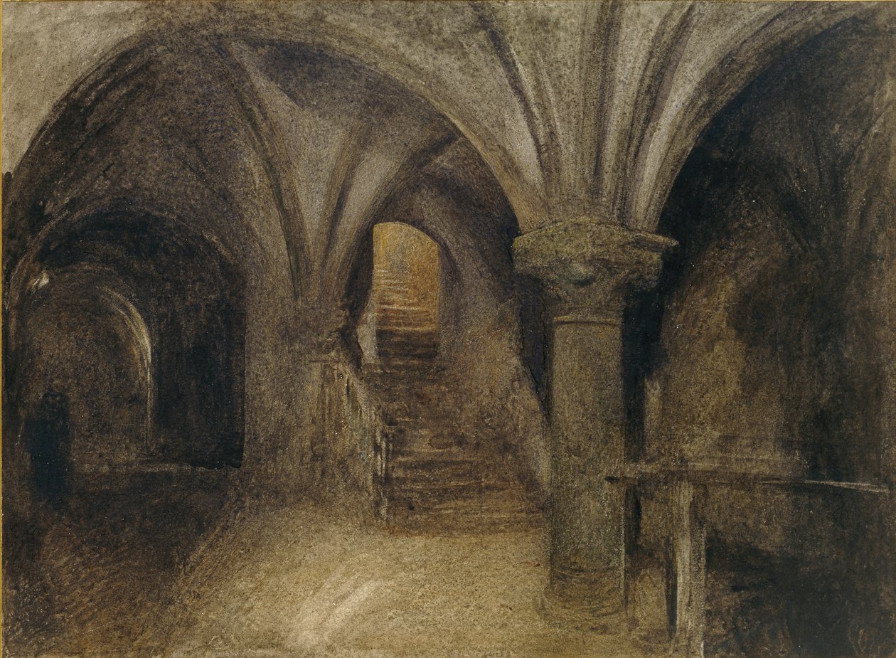 Mont St Michel, A Cripta do Aquilão, c1876 de Alfred William Hunt