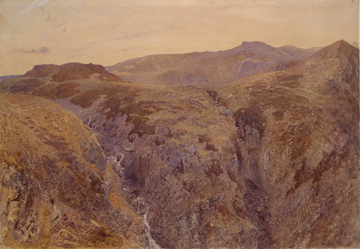 Paisagem galesa, 1858 de Alfred William Hunt