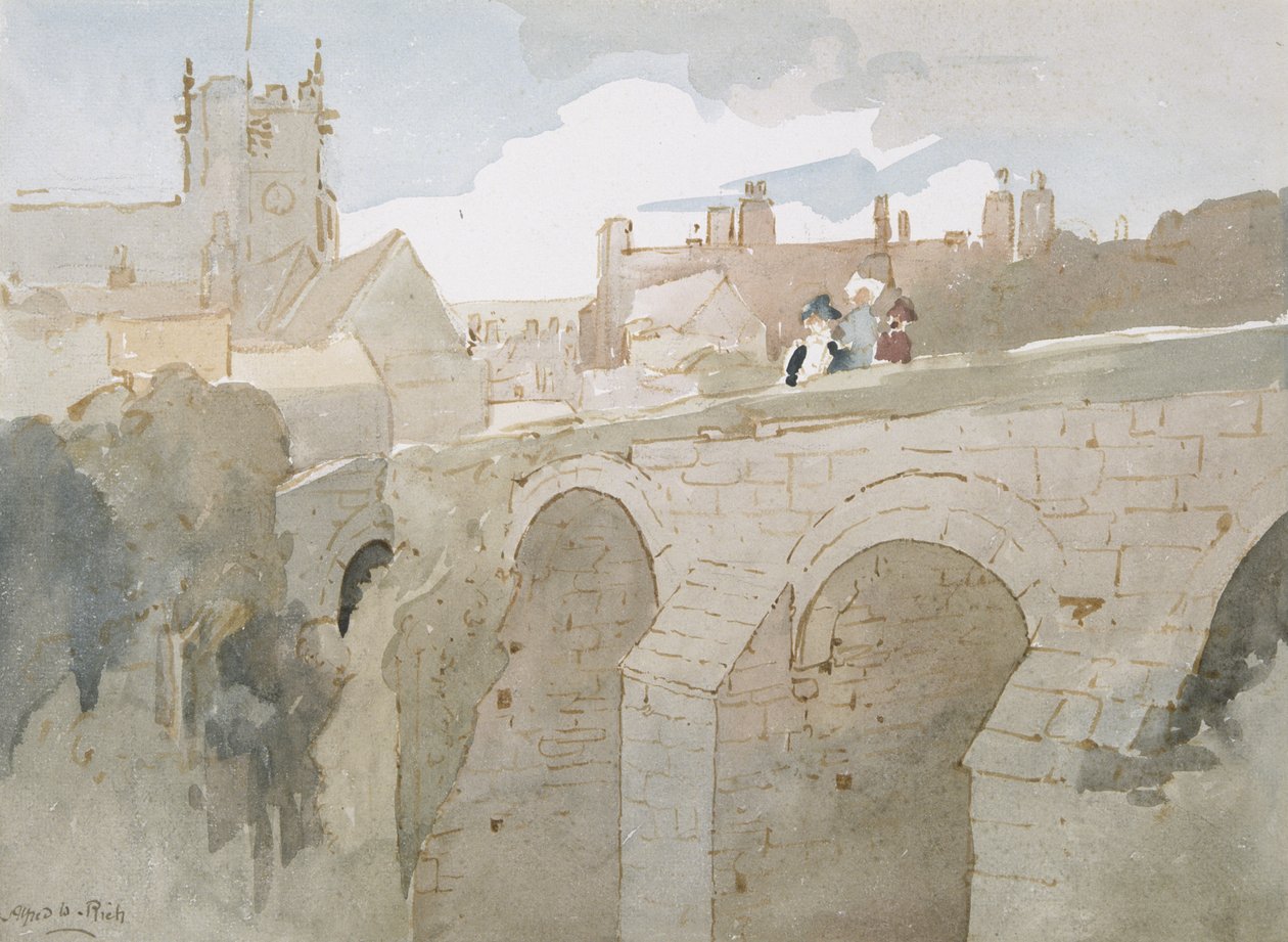 Corfe (aguarela sobre papel) de Alfred William Rich