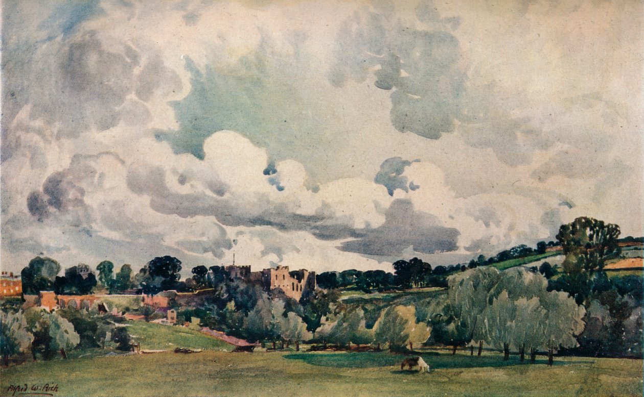 Castelo de Ludlow, c1880 de Alfred William Rich