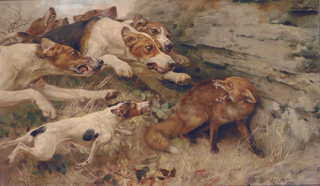 "Faça o seu pior" de Alfred William Strutt