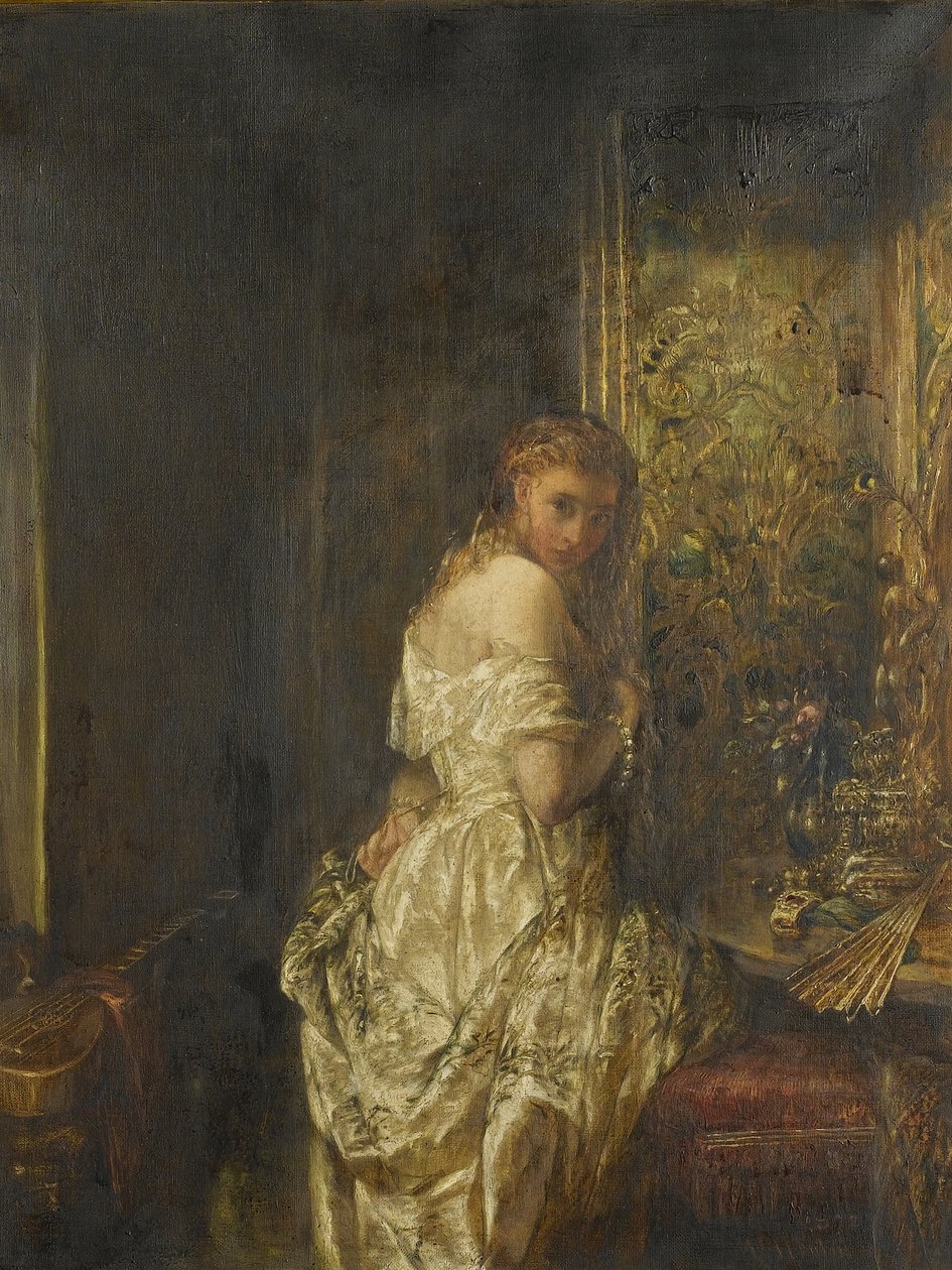 Mulher de Branco, 1872 de Alfred Woolmer