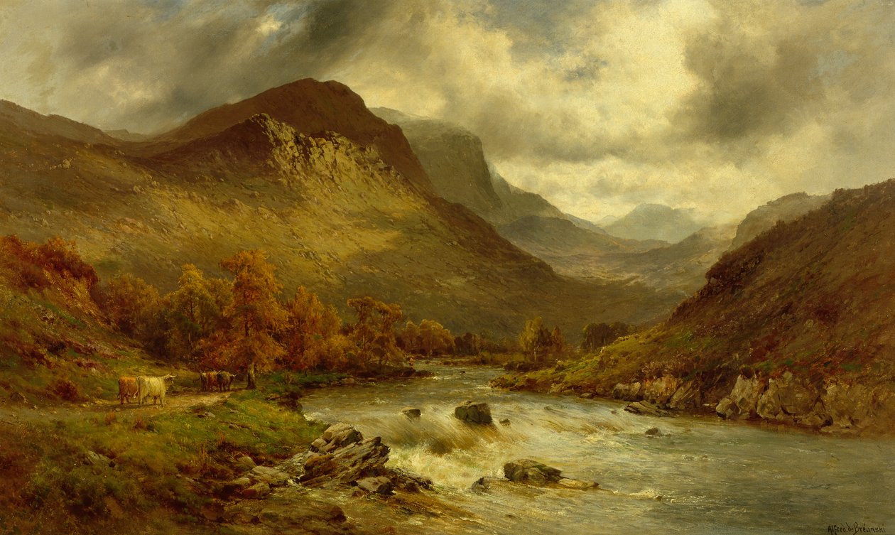 Outono em Selkirk (óleo sobre tela) de Alfred de Breanski