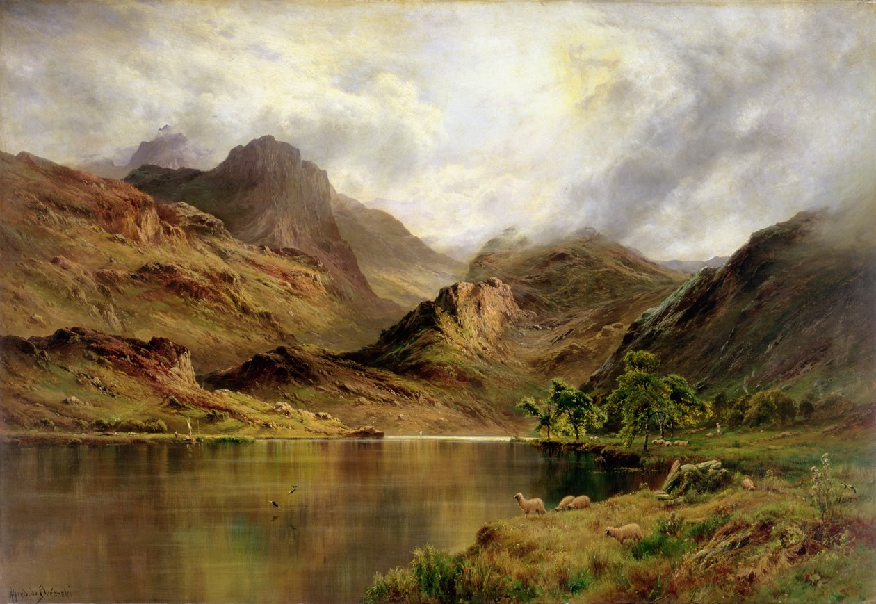 Bancos de Arrochar (óleo sobre tela) de Alfred de Breanski