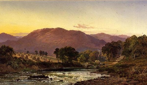 Perto de Llangollen Pass, North Wales de Alfred de Breanski