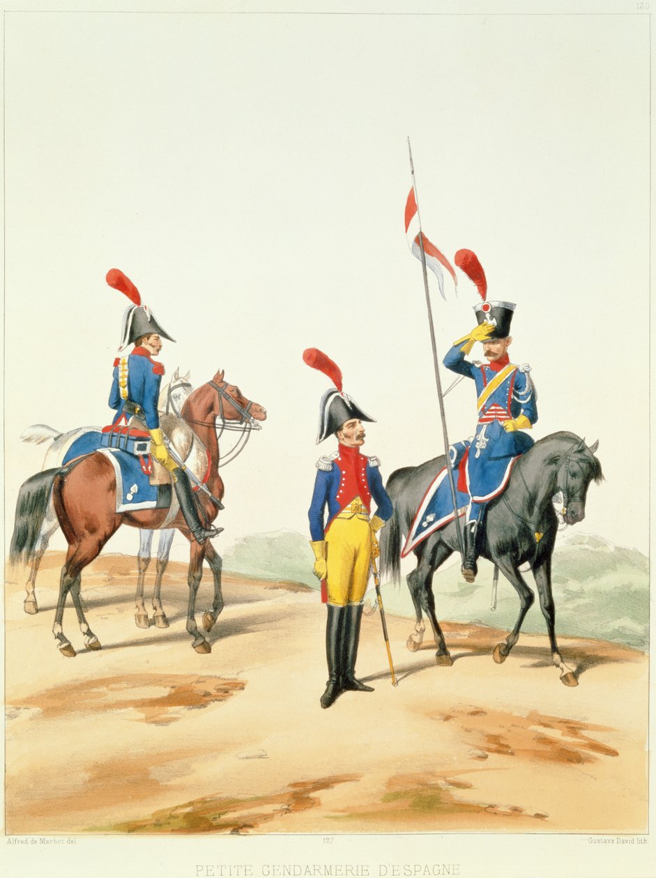 Tropas francesas, gravadas por Gustave David (1824-91) 1810 de Alfred de after Marbot