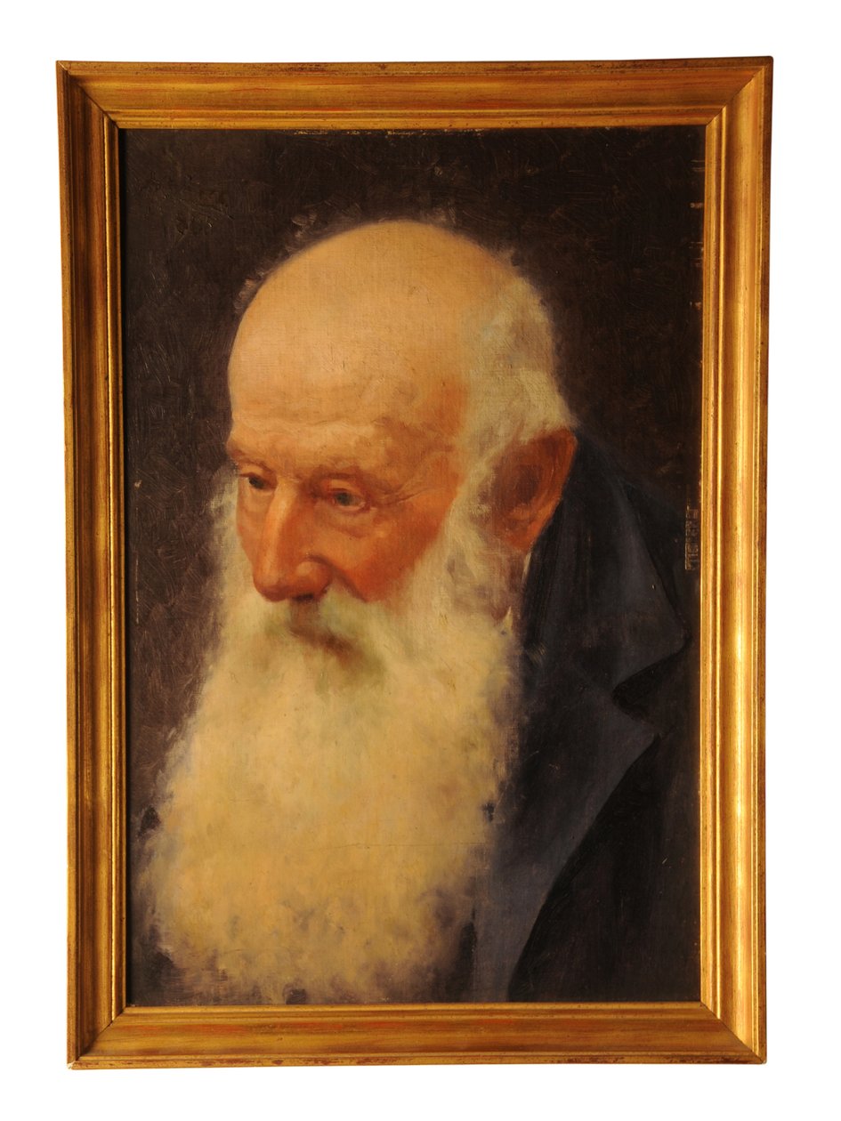 Pintura a óleo de um homem idoso de Alfredo Chicco