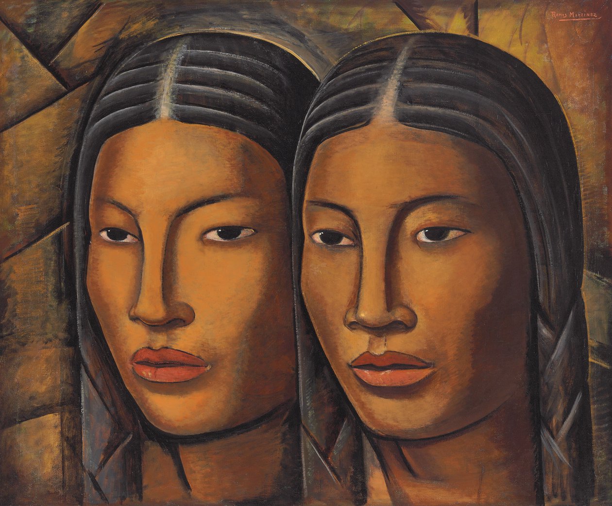 Os gêmeos; Las Gemelas, c.1930 (óleo sobre tela) de Alfredo Ramos Martinez