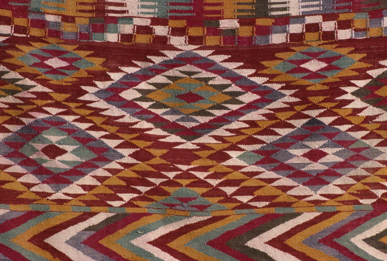 Tapete do vale de Mzab (lã) (detalhe) de Algerian School