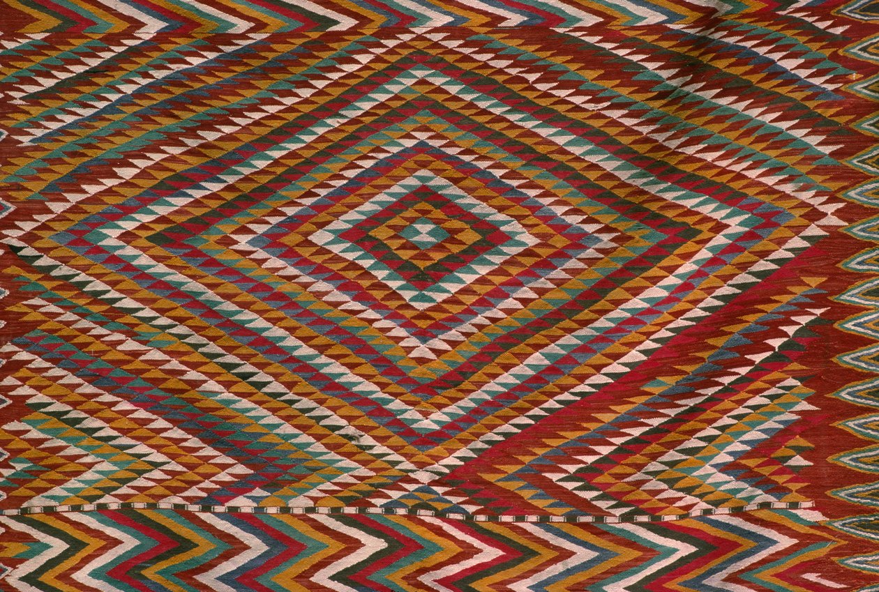 Tapete do vale de Mzab, detalhe (lã) de Algerian School
