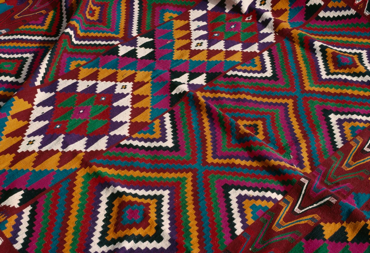 Tapete do vale de Mzab, detalhe (lã) de Algerian School