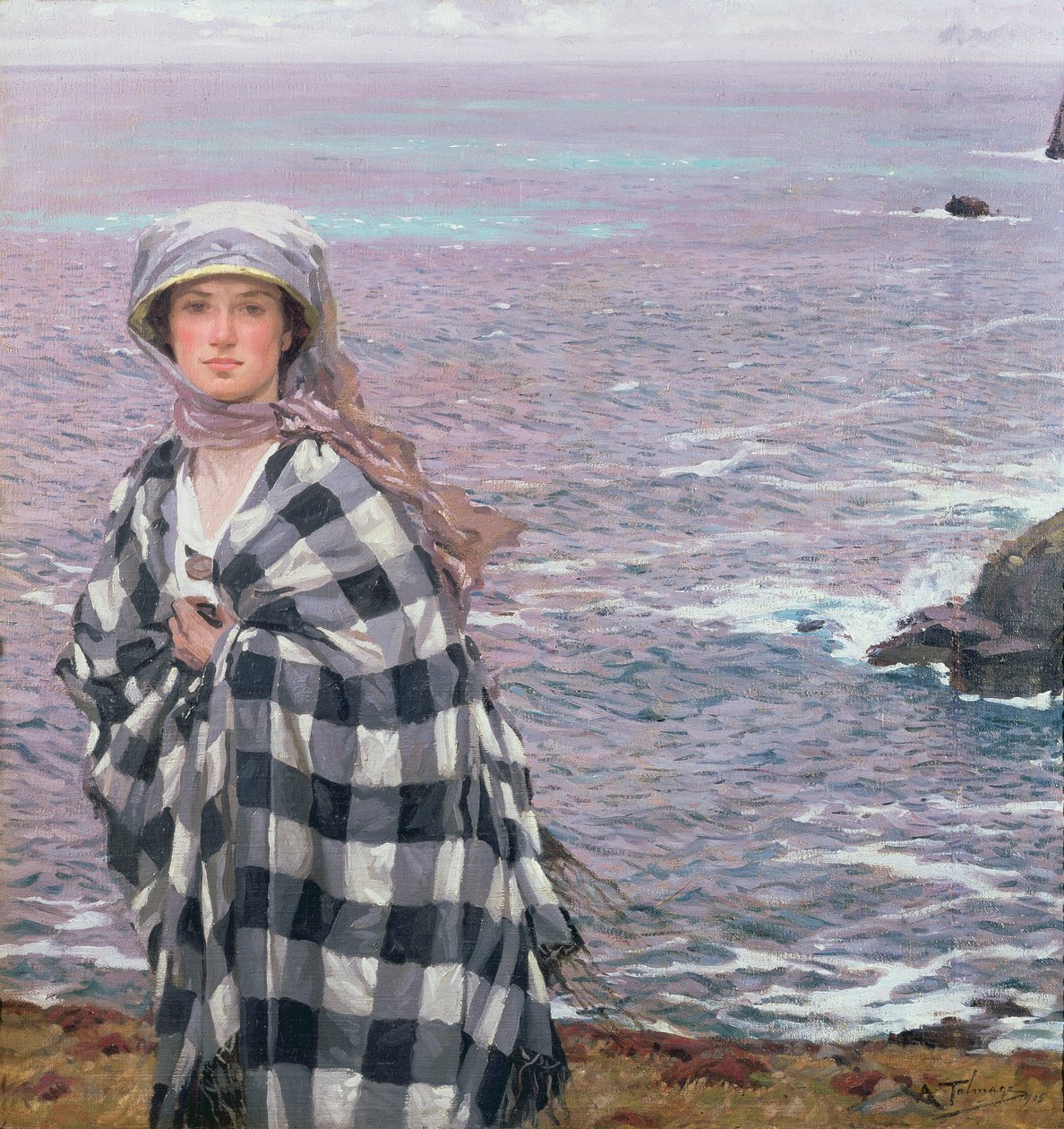O xale verificado, 1915 de Algernon Mayow Talmage