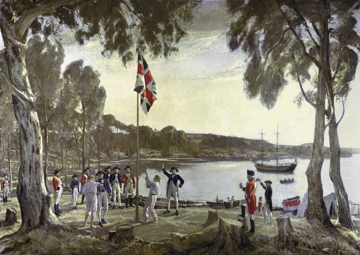 A fundação da Austrália pelo capitão Arthur Phillip, 26 de janeiro de 1788 de Algernon Mayow Talmage