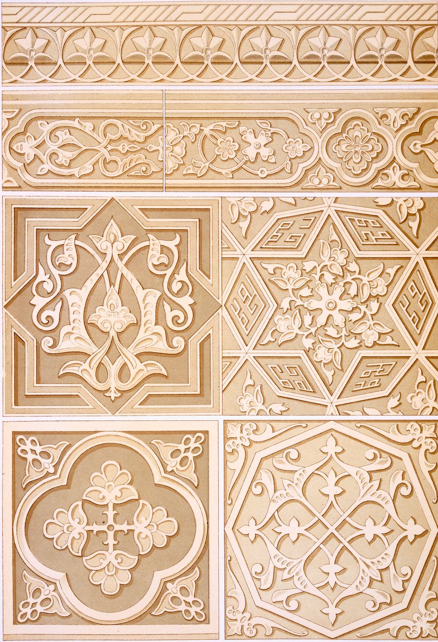 Estudos detalhados de Decoração Arquitectónica, pub. 1883. de Alhusain Fawzy