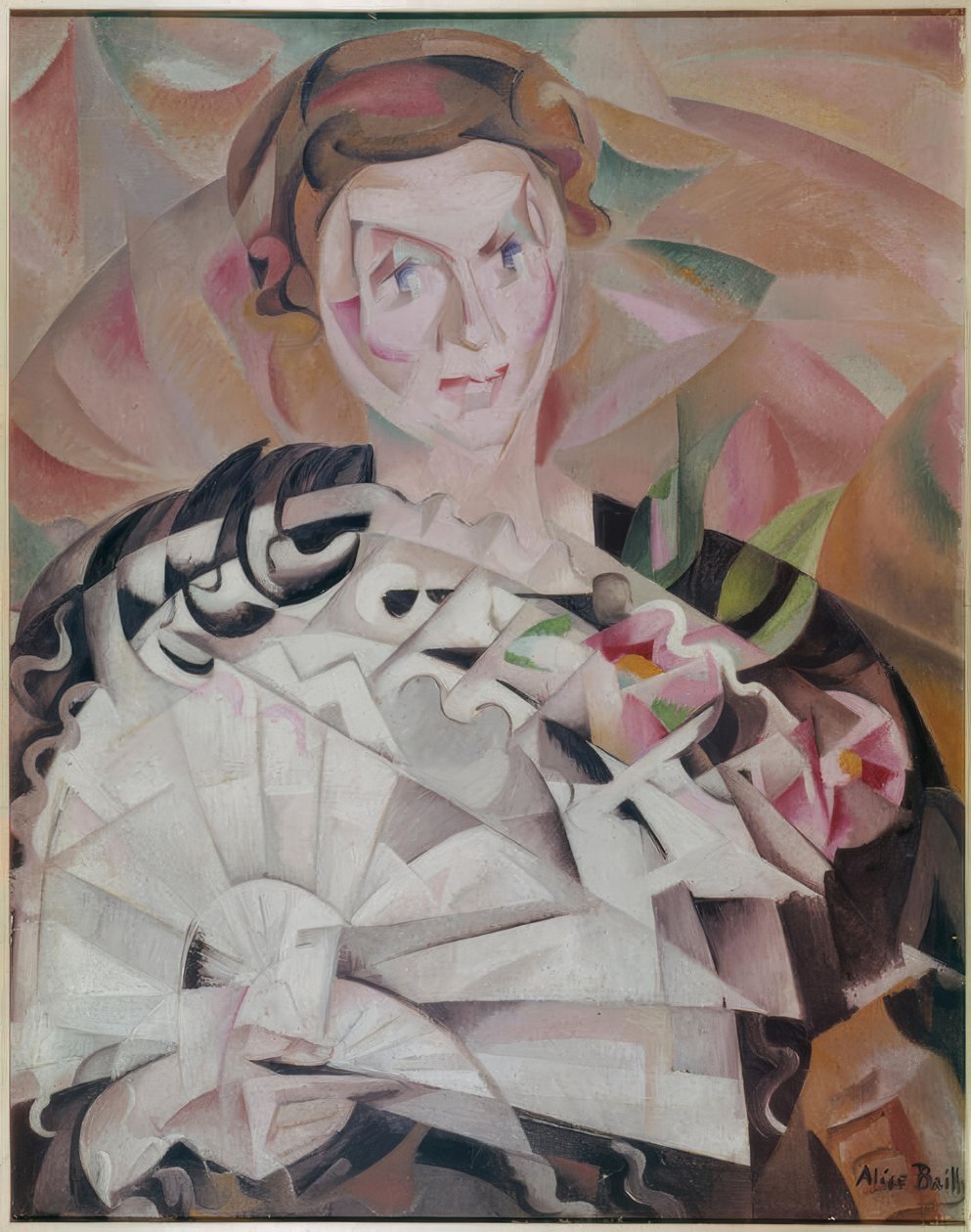 Jogo de leques ou mulher com leque de Alice Bailly