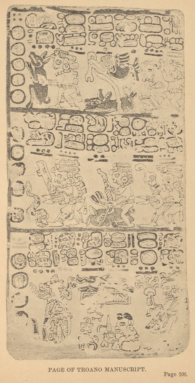 Página do manuscrito de Troano de Alice Dixon Le Plongeon