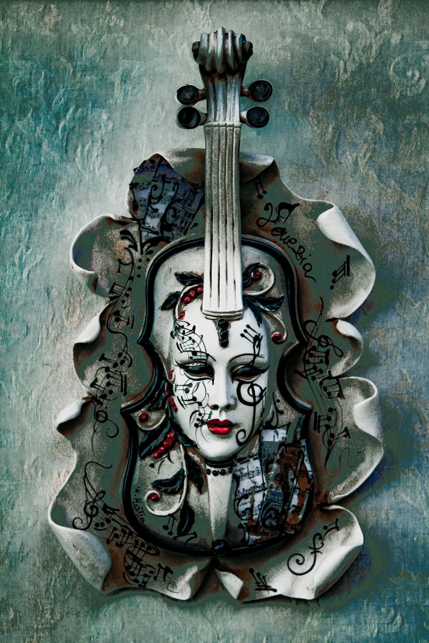 A Musa de Monteverdi, 2017 (fotografia repintada à mão) de Alice Gur-Arie