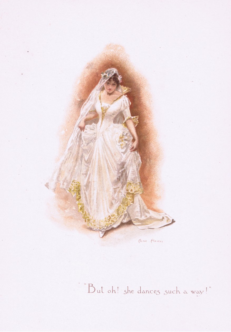 Mas, oh, ela dança desse jeito !, de Some Old Love Songs publicada por Hildesheimer & Faulkner, 1892 de Alice Havers