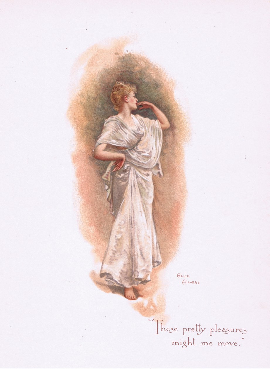 Esses prazeres bonitos podem ser movidos, de Some Old Love Songs publicado por Hildesheimer & Faulkner, 1892 de Alice Havers