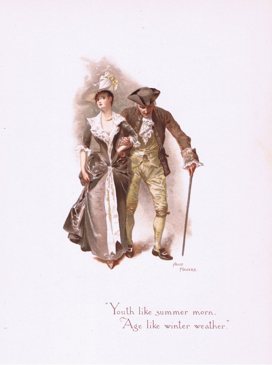 Juventude como uma manhã de verão, de Some Old Love Songs publicada por Hildesheimer & Faulkner, 1892 de Alice Havers