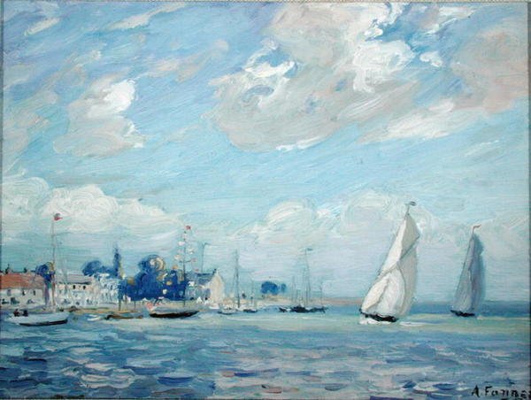 Um dia de brisa (óleo a bordo) de Alice Maud Fanner