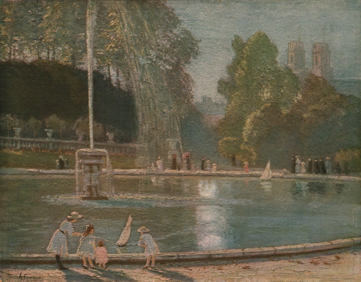 La Fontaine, final do século XIX-início do século XX, c1930. de Alice Maud Fanner