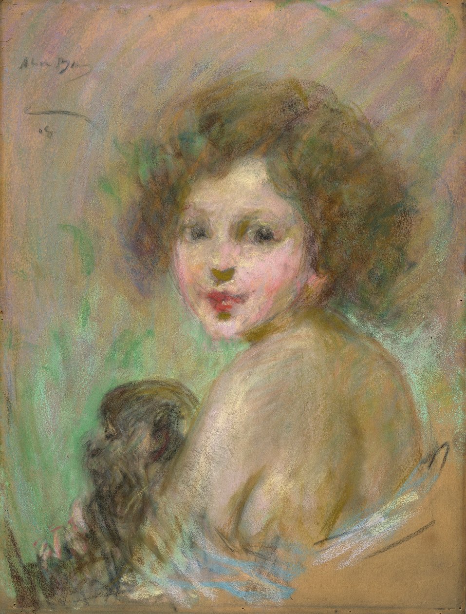 Criança com macaco de Alice Pike Barney