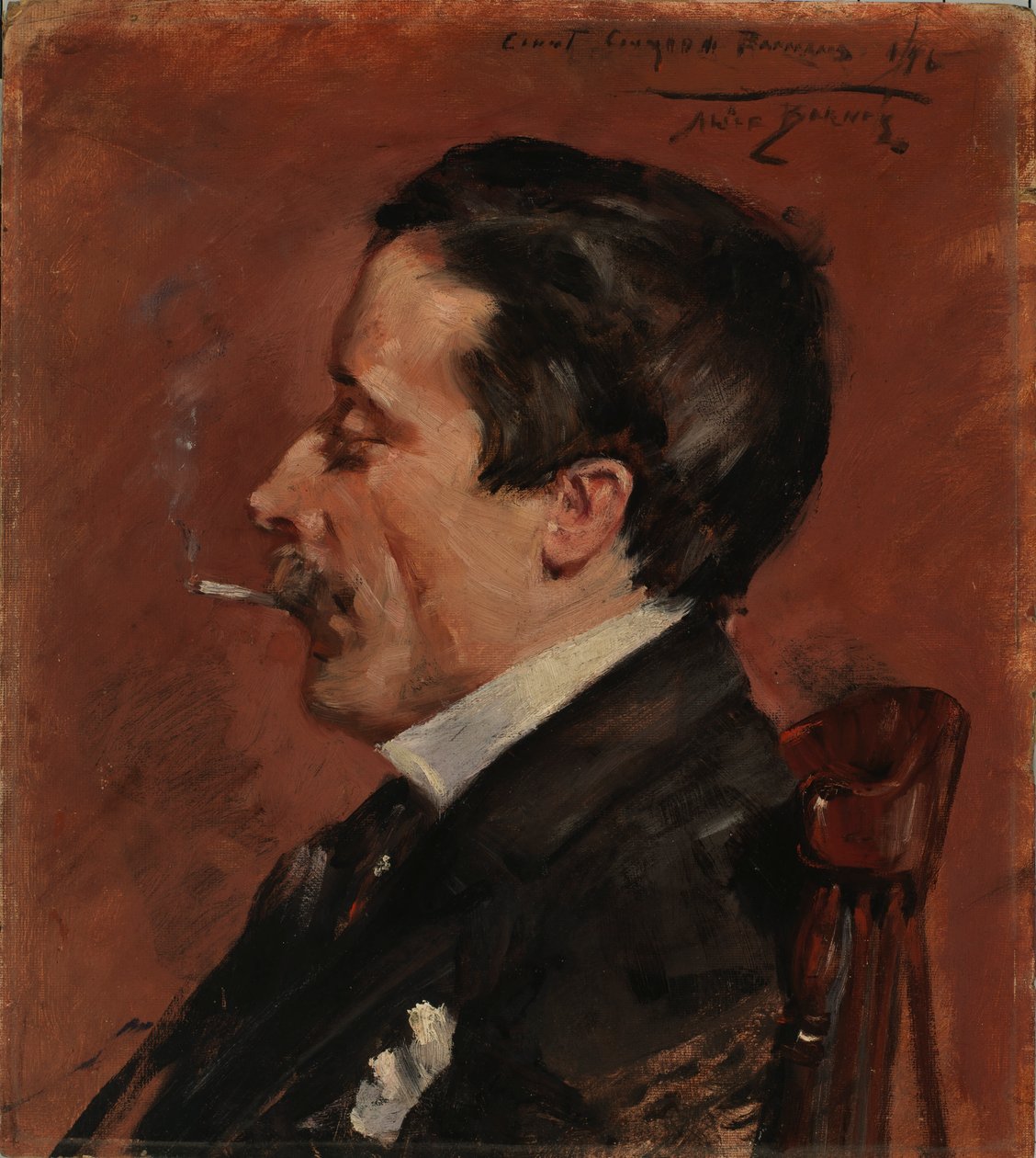 Homem com cigarro, 1896. de Alice Pike Barney