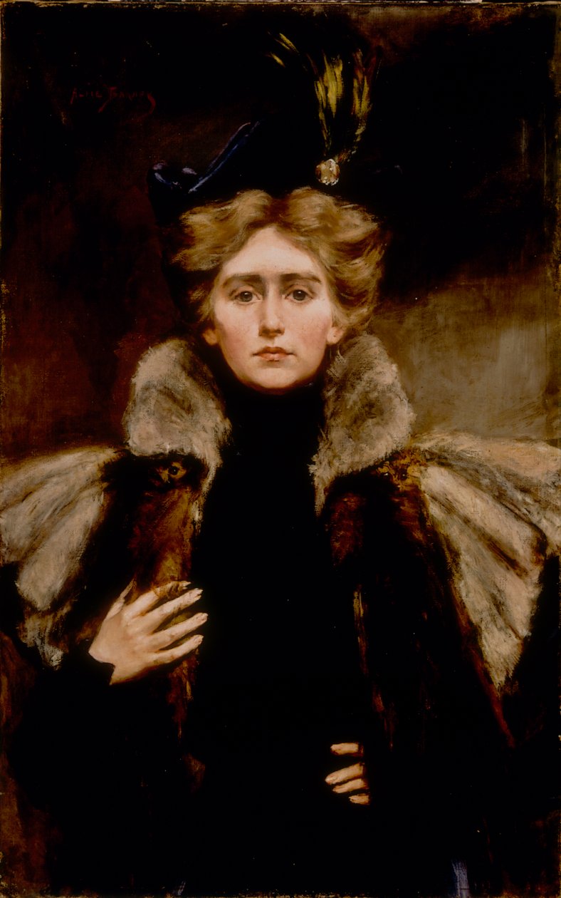 Natalie em Fur Cape, 1897. de Alice Pike Barney