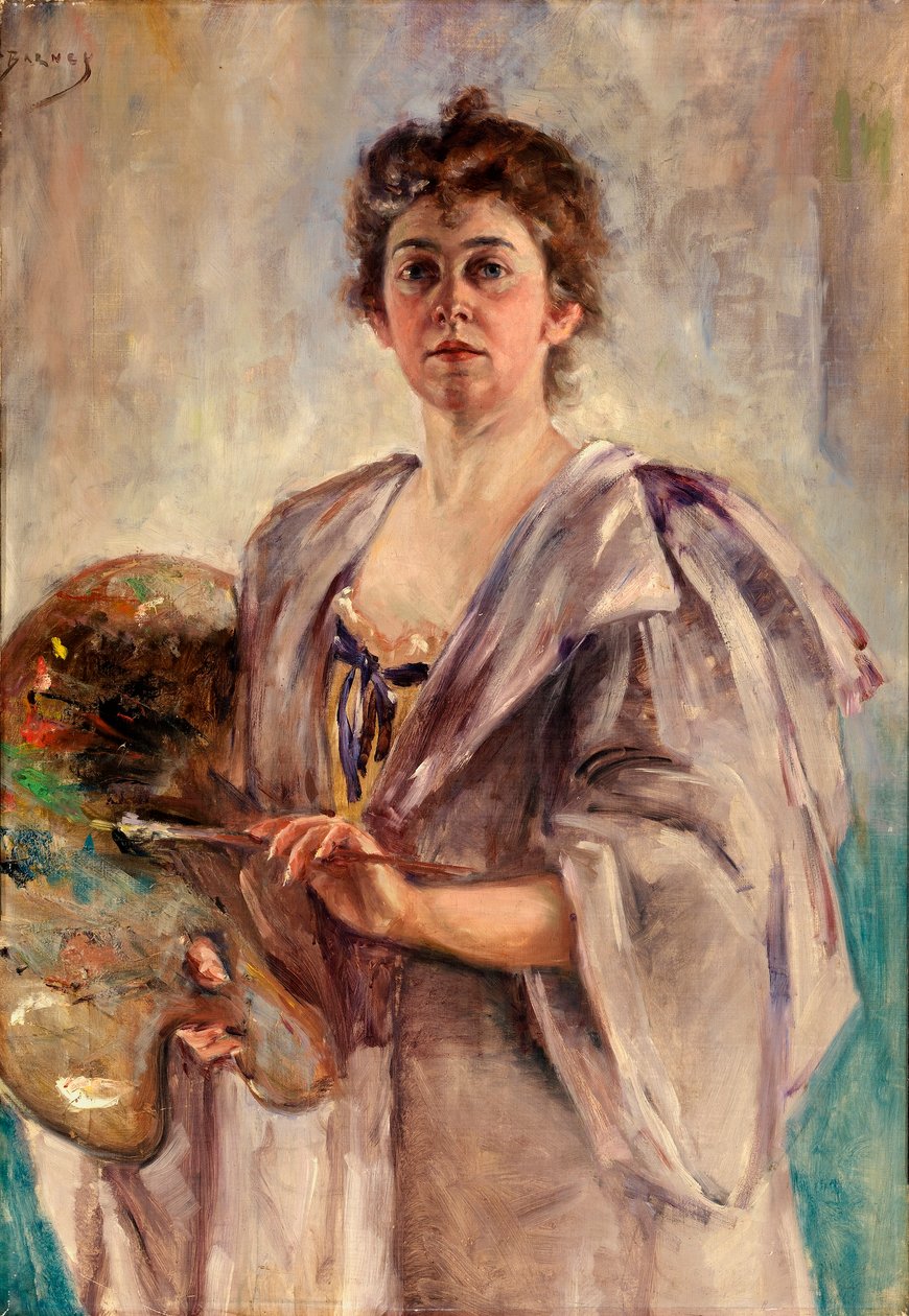 Autorretrato com roupão de pintura de Alice Pike Barney