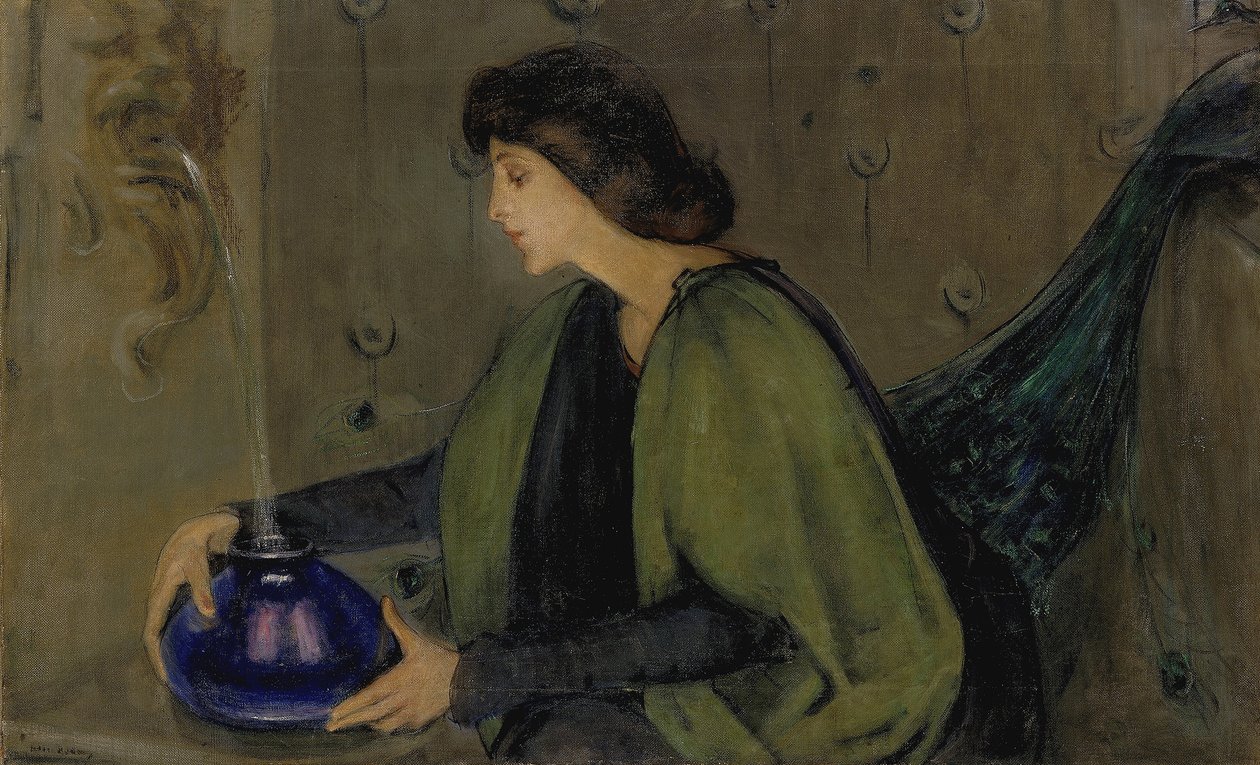 Mulher e pavão de Alice Pike Barney